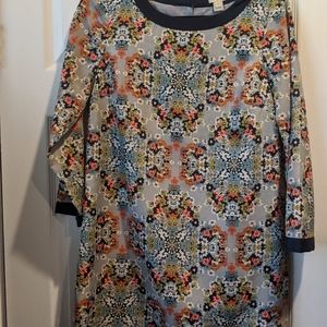 J Crew factory patterned shift dress